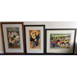 BERYL COOK: Three framed and glazed limited editio
