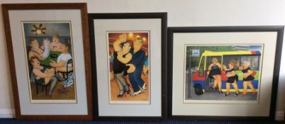 BERYL COOK: Three framed and glazed limited editio