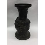 A large Chinese bronze vase attractively decorated