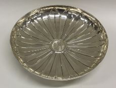 A Britannia Standard silver church dish with crest