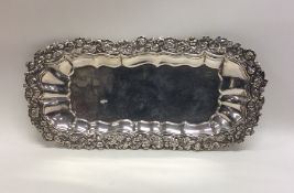 A fine quality Georgian silver snuffer tray profus