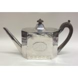 A good quality Georgian silver bright cut teapot w