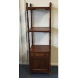 A tall mahogany buffet with single drawer. Est. £5