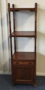 A tall mahogany buffet with single drawer. Est. £5