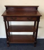 A late Victorian single drawer mahogany buffet. Es