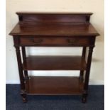 A late Victorian single drawer mahogany buffet. Es