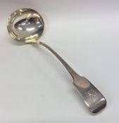 EXETER: A heavy fiddle pattern sauce ladle. By GT.