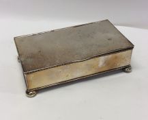 A silver plated treasury inkstand with hinged top