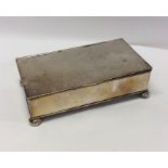 A silver plated treasury inkstand with hinged top