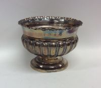 An Edwardian silver half fluted bowl. Birmingham.