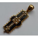 A Victorian mourning pendant attractively decorate