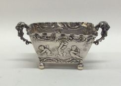 An attractive Dutch silver two handled basket with