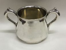 A heavy Chinese silver two handled sugar bowl of t
