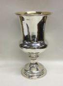 A massive Victorian silver goblet with gilt interi