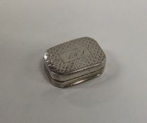 A Georgian silver rectangular vinaigrette with cut