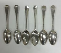 A good set of six Georgian silver Hanoverian patte