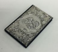 An unusual silver mounted notepad embossed with wi