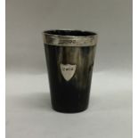 A small Georgian style tapering horn beaker. Appro