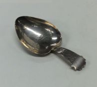 An attractive Georgian silver caddy spoon with wri