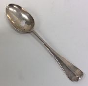 A Georgian silver Hanoverian pattern tablespoon wi