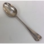 A Georgian silver Hanoverian pattern tablespoon wi