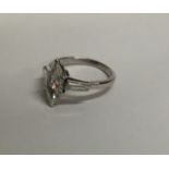 A good marquise diamond single stone ring with tap