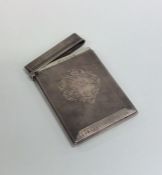 A good quality Victorian silver engine turned card