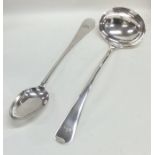 A good large silver plated OE pattern basting spoo