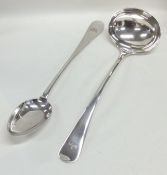 A good large silver plated OE pattern basting spoo