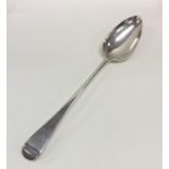 A Georgian silver OE pattern basting spoon. London