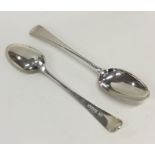 HESTER BATEMAN: A pair of Georgian silver OE patte