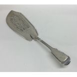 A heavy silver fiddle and thread fish slice with c