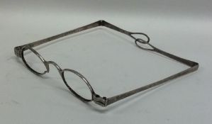 A rare pair of Georgian silver spectacles. Marked