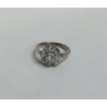 A good Edwardian diamond circular cluster ring. Ap