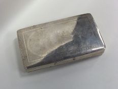 A Dutch rectangular silver sandwich box decorated