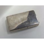 A Dutch rectangular silver sandwich box decorated