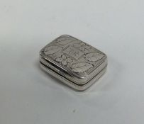 A good quality Georgian silver hinged top vinaigre