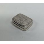 A good quality Georgian silver hinged top vinaigre