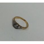 An attractive Edwardian diamond and platinum singl