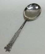 A rare Continental silver slip top spoon attractiv