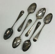 An attractive set of six Georgian silver teaspoons