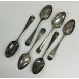 An attractive set of six Georgian silver teaspoons