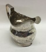 A good quality Georgian silver squat cream jug. Lo