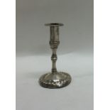 An Antique silver chamber stick with ball decorati