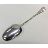 A Georgian silver Hanoverian pattern basting spoon