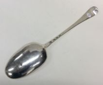 A Georgian silver Hanoverian pattern basting spoon