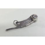 A good quality Victorian silver bosun's whistle wi