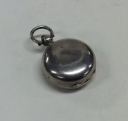 An Edwardian silver sovereign case with gold hinge