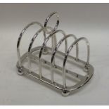 A good quality Edwardian silver five bar toast rac