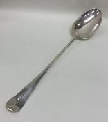A massive Georgian silver OE pattern basting spoon
